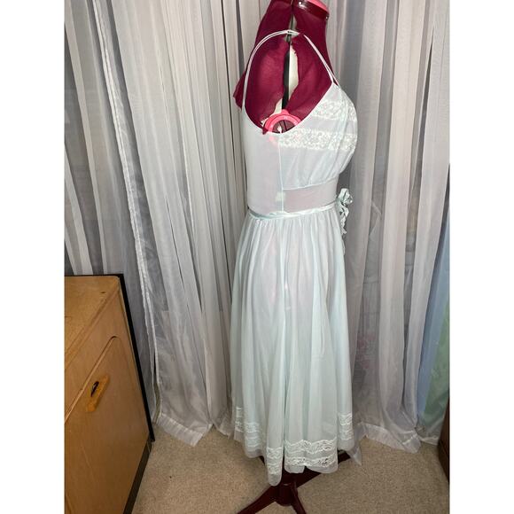 nightgown satin lace vintage sheer 1950s - Picture 8 of 10